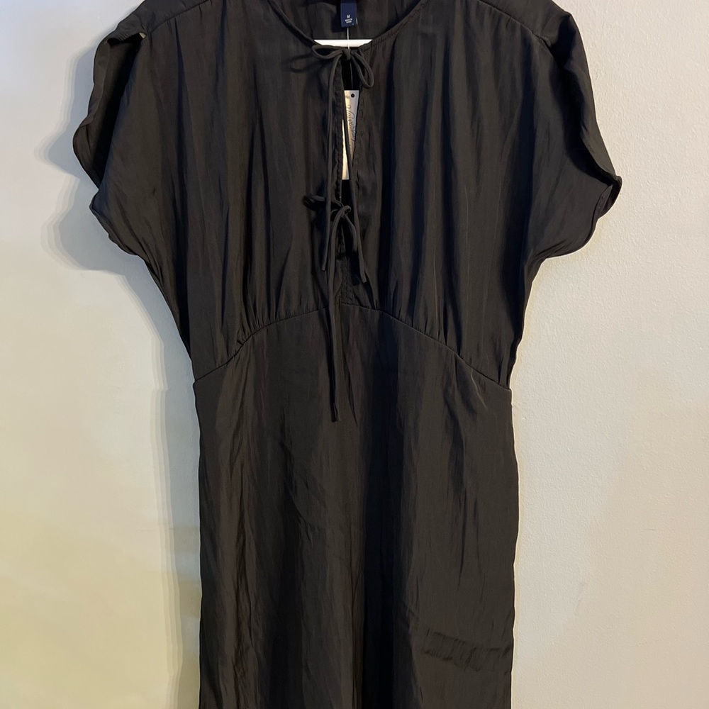 Universal Thread Black Tie-Front Dress